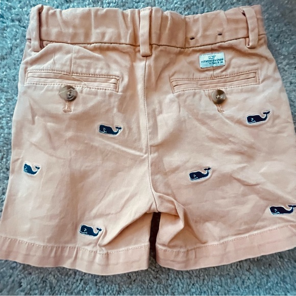 Vineyard Vines Toddler Boys Coral Orange Logo Cargo Shorts Size 3T - Picture 3 of 5